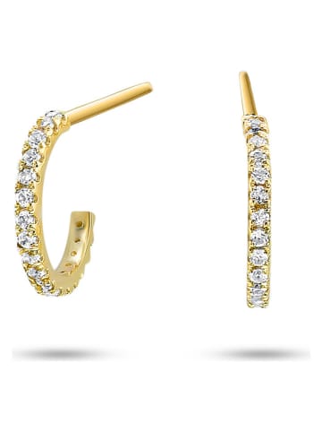 OR Carats Złote kolczyki-półkreole z topazem