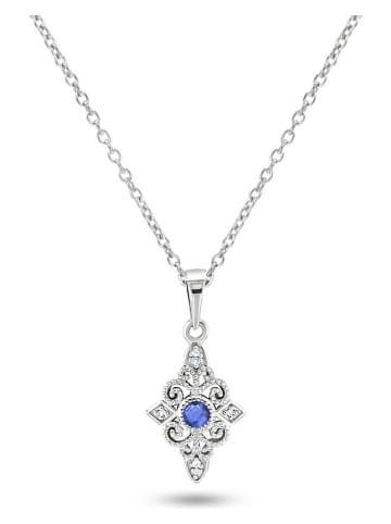 OR Carats Weißgold-Anhänger mit Diamanten und Edelstein