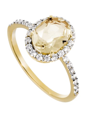 OR Carats Gouden ring met diamanten en edelsteen