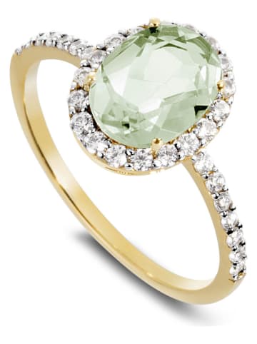 OR Carats Gold-Ring mit Diamanten und Edelstein