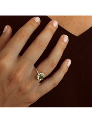 OR Carats Złoty pierścionek z diamentami i topazem