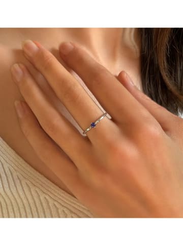 OR Carats Weißgold-Ring mit Diamanten und Edelstein