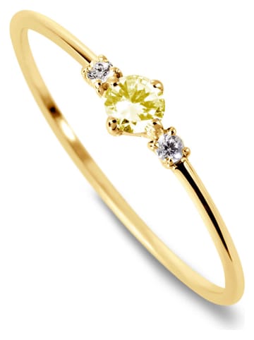 OR Carats Złoty pierścionek z diamentem i cytrynem