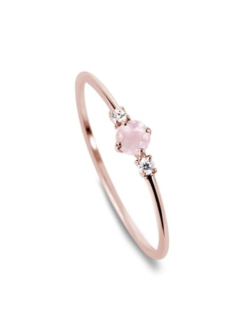 OR Carats Roségouden ring met diamanten en edelsteen