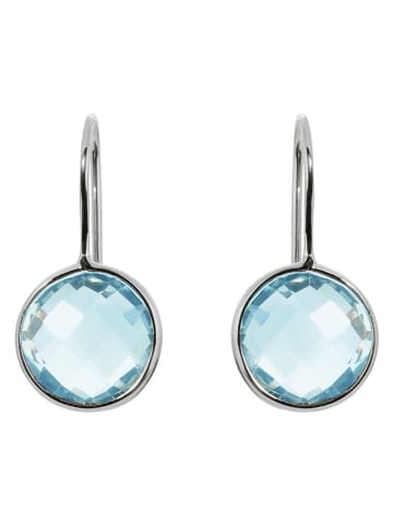 OR Carats Białozłote kolczyki z topazem