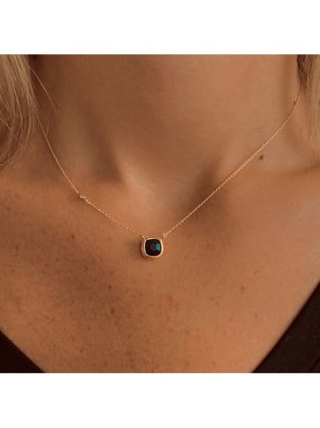 OR Carats Gold-Halskette mit Diamant - (L)40 cm