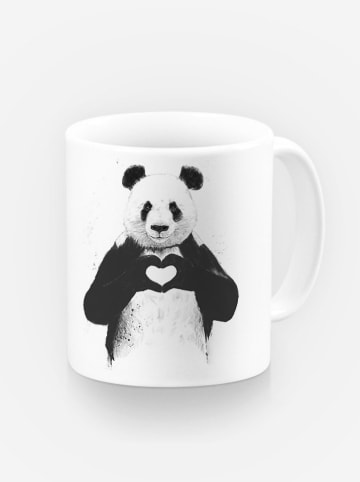 WOOOP Kop "Love panda" wit - 330 ml