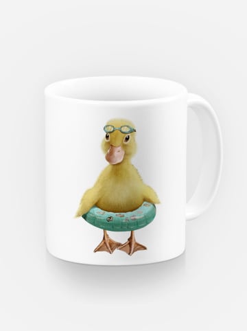 WOOOP Tasse "Duck Bouee" in Weiß/ Bunt - 330 ml