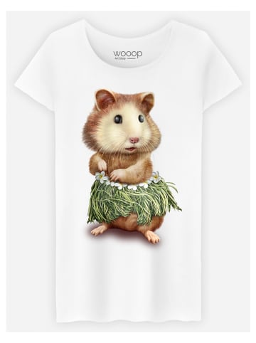 WOOOP Shirt "Hamster Hula" in Weiß