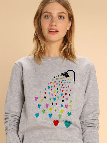 WOOOP Sweatshirt "Love Shower" grijs