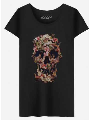 WOOOP Shirt "Jungle Skull" zwart