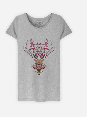 WOOOP Shirt "Spring Deer" in Grau
