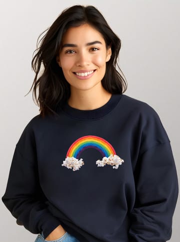 WOOOP Bluza "Candy rainbow" w kolorze granatowym