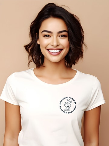 WOOOP Shirt "Everything will be ok" in Weiß