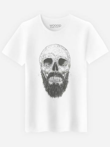 WOOOP Koszulka "Hipster Barbe" w kolorze białym