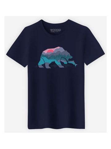 WOOOP Shirt "Bear Country" in Dunkelblau