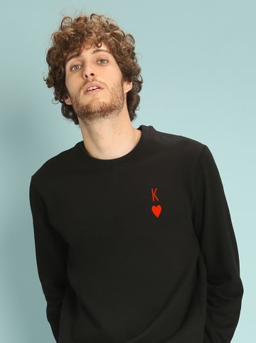 WOOOP Sweatshirt "King" in Schwarz