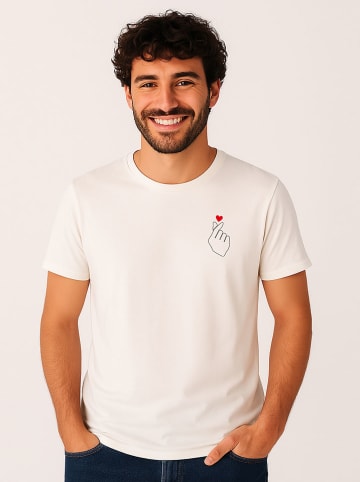 WOOOP Shirt "K Love Cur" in Creme