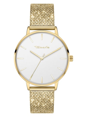 Tamaris Quarzuhr in Gold/ Weiß