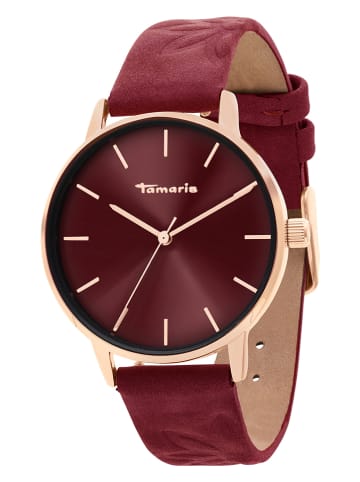 Tamaris Quarzuhr in Bordeaux/ Roségold