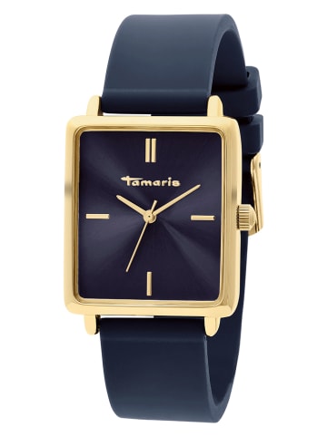 Tamaris Quarzuhr in Dunkelblau/ Gold