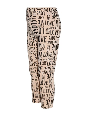 lovetti Legginsy w kolorze beżowo-czarnym