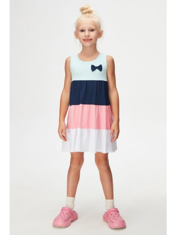 lovetti Jurk wit/zwart/lichtroze