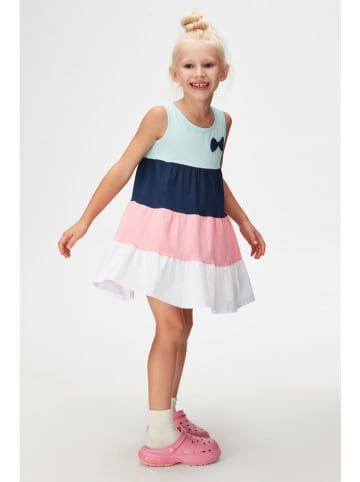 lovetti Jurk wit/zwart/lichtroze