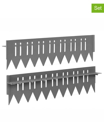 Inkazen 10-delige set: borderranden grijs - (B)50 x (H)13,6 x (D)5,5 cm