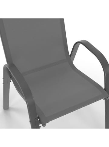 Inkazen 6er-Set: Gartenstühle in Grau - (B)51,5 x (H)84 x (T)65 cm