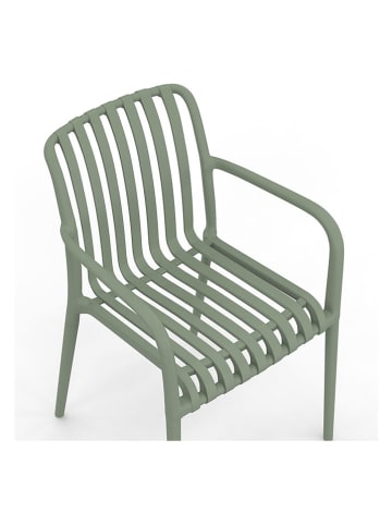 Inkazen 4er-Set: Gartenstühle in Oliv - (B)56 x (H)80 x (T)58 cm