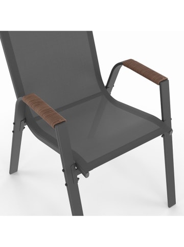 Inkazen 4er-Set: Gartenstühle in Grau - (B)51 x (H)84 x (T)68 cm