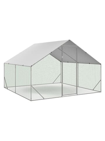 Inkazen Kippenren lichtgrijs/wit - (B)300 x (H)200 x (D)300 cm