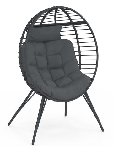 Inkazen Sessel in Anthrazit - (B)94 x (H)150 x (T)75 cm