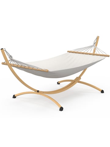 Inkazen Hangmat “Amazonia” wit/lichtbruin - (B)295 x (H)105 x (D)103 cm