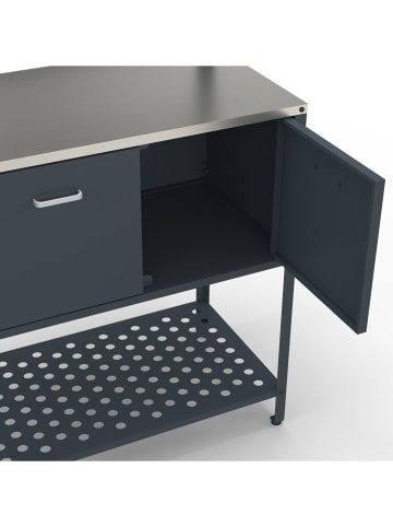Inkazen Outdoor-Küchenschrank in Anthrazit - (B)80 x (H)140 x (T)50 cm