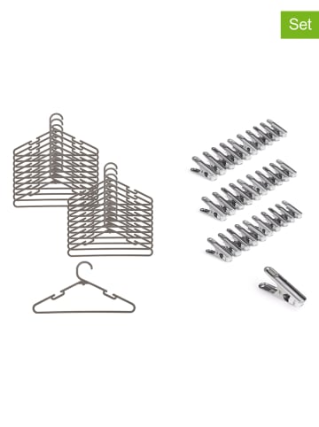 IDOMYA Essentials 50-delige set: wasdroogset grijs