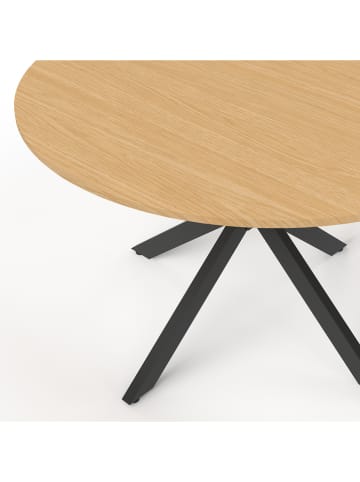 Inkazen Tuintafel lichtbruin/zwart - (H)76 x Ø 120 cm