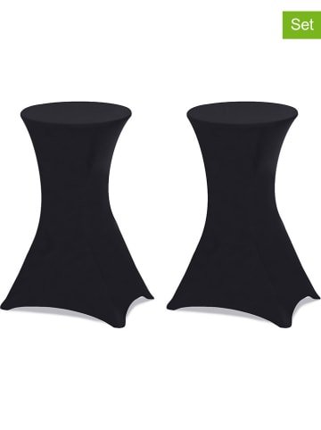 Inkazen 4tlg. Set: Garten-Klapptische in Weiß/ Schwarz