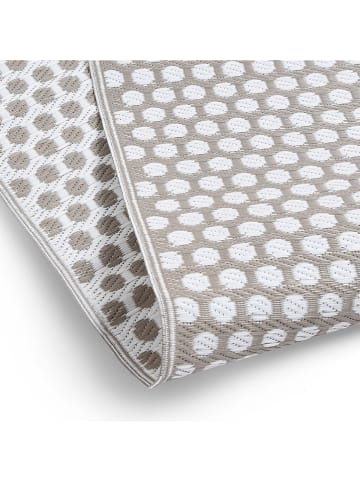 Inkazen Outdoor-Teppich in Beige/ Weiß