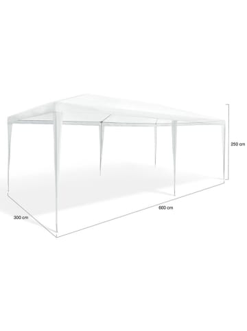 Inkazen Paviljoen wit - (B)600 x (H)250 x (D)300 cm