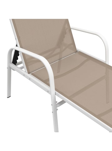 Inkazen 2-delige set: ligstoelen beige - (B) 185 x (H) 30 x (D) 58 cm