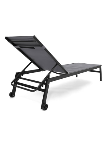 Inkazen 2-delige set: tuinligstoelen antraciet - (L)191,5 x (B)55 x (H)31 cm