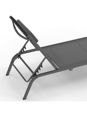 Inkazen 2er-Set: Gartenliegen in Grau - (L)185 x (B)55 x (H)31 cm