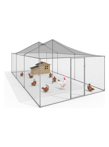 Inkazen Kippenhok lichtgrijs - (L)600 x (B)300 x (H)230 cm