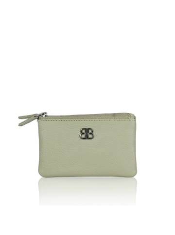 Bellicci Leder-Geldbörse "Camber" in Grün - (B)11 x (H)7 x (T)2 cm