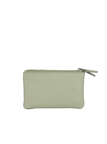 Bellicci Leren portemonnee "Camber" groen - (B)11 x (H)7 x (D)2 cm