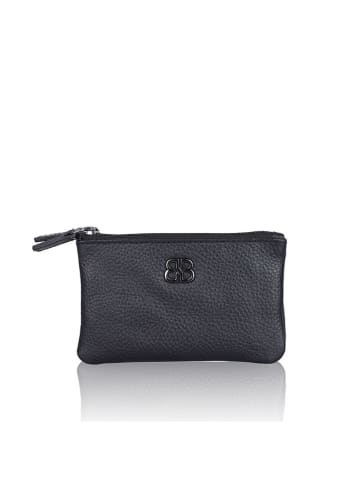 Bellicci Leder-Geldbörse "Camber" in Schwarz - (B)11 x (H)7 x (T)2 cm