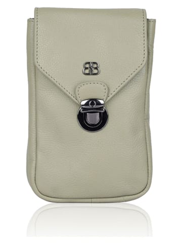 Bellicci Leder-Handytasche "Caprice" in Grün - (B)12,5 x (H)18 x (T)4 cm