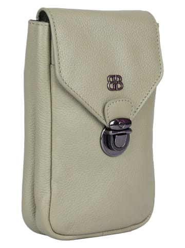 Bellicci Leren smartphonetas "Caprice" groen - (B)12,5 x (H)18 x (D)4 cm